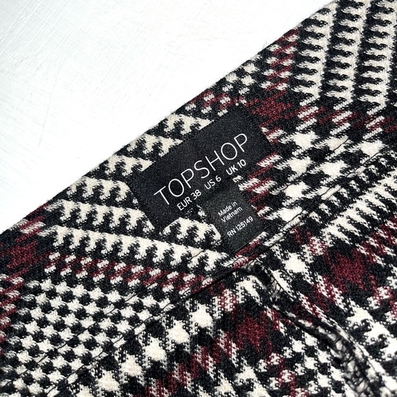 Topshop Plaid Work Pants - High Waisted - Picture 3 of 5